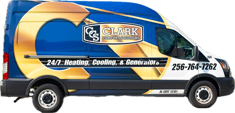Clark Comfort Solutions wrapped service van